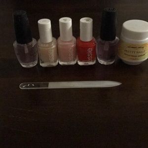 Essie, OPI and glass nail file